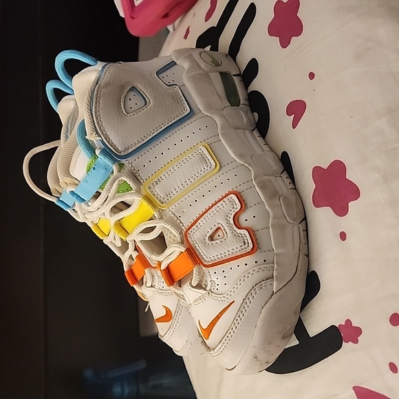 Nike Rainbow Uptempo - Size 3Y - Picture 2 of 4